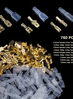 760PCS/190 pair 2.8/4.8/6.3mm Crimp Terminals  Female&am