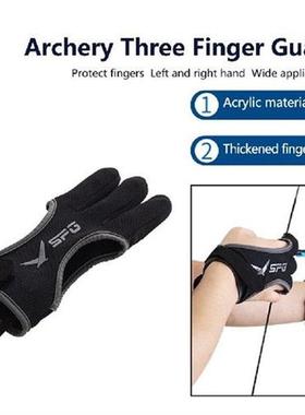 SPG Archery Guard Glove 3 Finger Gloves Thicken Fingertips