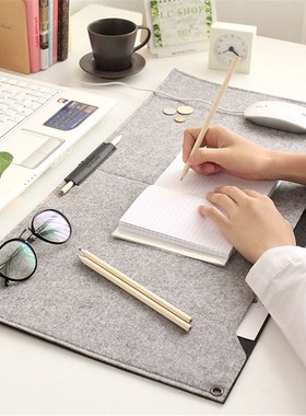 Locking Edge Mouse Pad Large Grey Laptop Keyboard Mat Comput