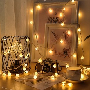 10M LED Light Strips USB 80 Round Bulbs Warm Lighting Romant