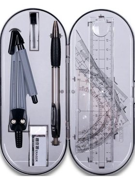 8pcs/set Portable Precision Geometry Protractor Drawing Comp