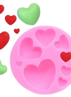 Loving Heart Shape Silicone Mold DIY Colorful Sweet Heart Fo