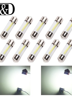 10pcs C5W Led Bulbs 41mm 39mm 36mm 31mm COB Car Interior Fes