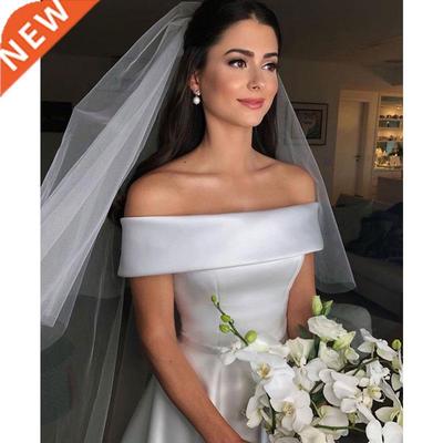 robe de mariee vestido boho wedding dress satin longue weddi