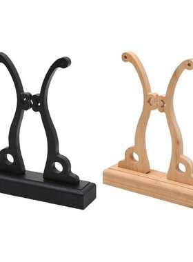 2022 New Chinese Hand Fan Stand Wood Sturdy Round Fan Displa