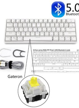 Mechanical Gaming Keyboard 61 Keys BT 5.0 16 million Color R