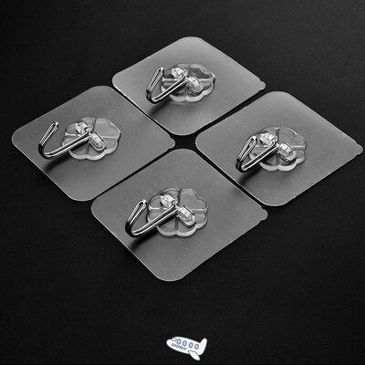 10PCS Strong Hooks Transparent Self Adhesive Door Wall Hange