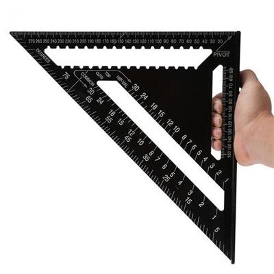 12 Inch Square Ruler Alloy Triangular Shape Ruler Accuracy E