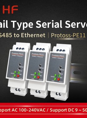 HF Protoss PE11 DIN Rail Modbus RS485 Serial Port To Ethern