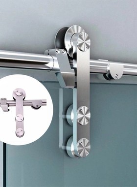 Stainless steel sliding door hardware track kit for glass sh