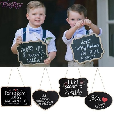 FENGRISE Mini Wooden Chalkboard Mr Mrs Wedding Rustic Weddin