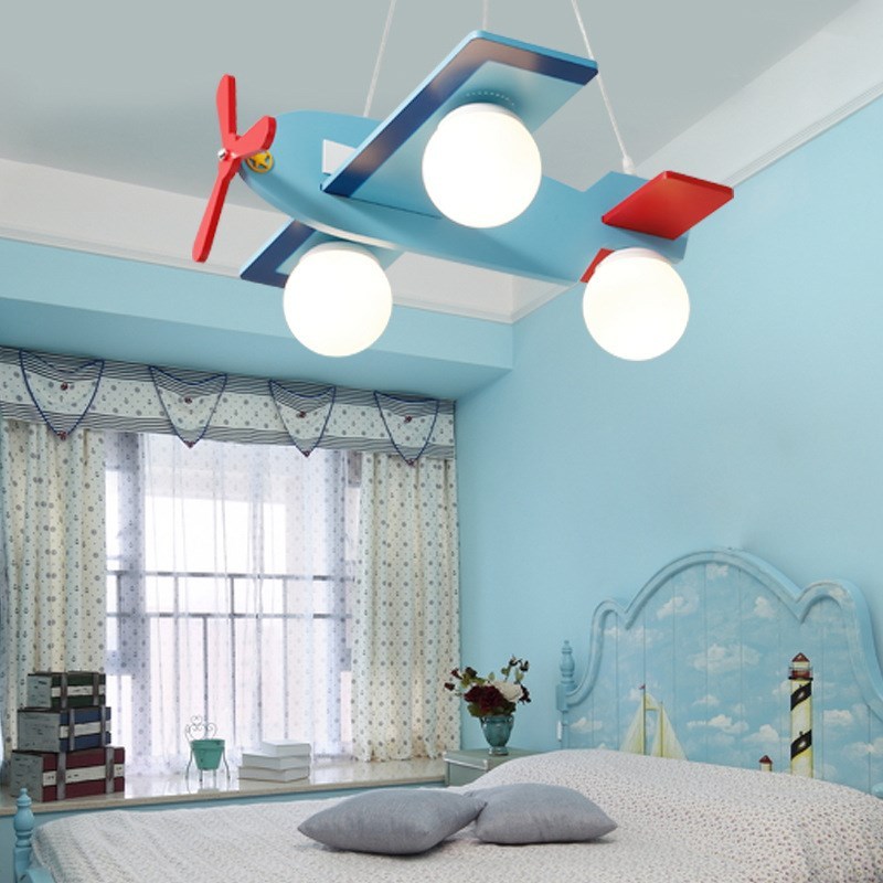 LED Chandelier  Airplane Model Lamp Children's Room Chan