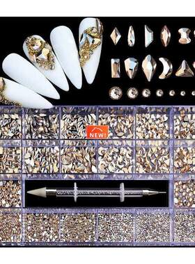 2500pcs Luxury Shiny Diamond Nail Art Rhinestones Crystal De