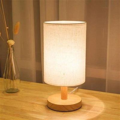Nordic 110-220V Rattan Lamp Shade Desktop Table Lamp Light