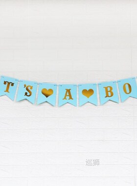 Pink Blue Paper Banner Decorations Baby Shower Its a Girl Bo