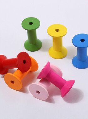 10pcs Natutral Wooden Bobbins Empty Thread Spools For Twine