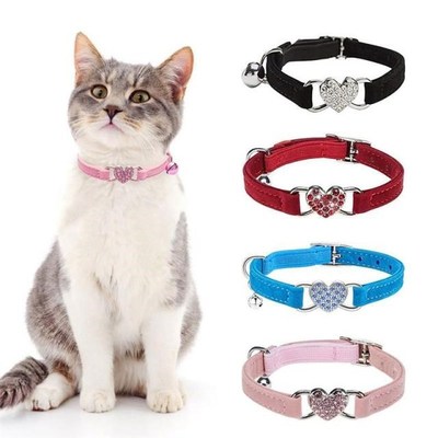 Elastic Cat Collar With Bell Collar For Cats Kitten Puppy Le