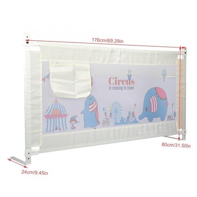 180/150cm Baby Bed Fence Safety Gate Babe Barrier For Beds