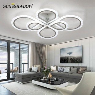 Modern Led Ceiling Light  Living room Bedroom Lunaires Black