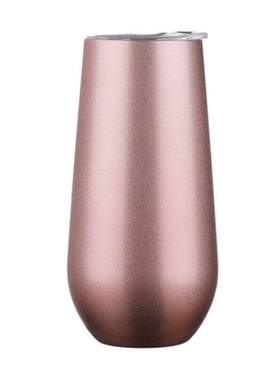 8 Packs emless Champagne Flutes Wine Tumbler, 6 OZ Double-