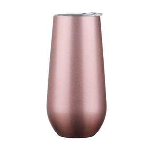 8 Packs emless Champagne Flutes Wine Tumbler, 6 OZ Double-