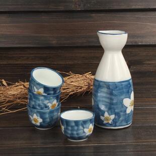 Ceramics Japanese Sake Pot Cups Set Flagon Liquor Cup