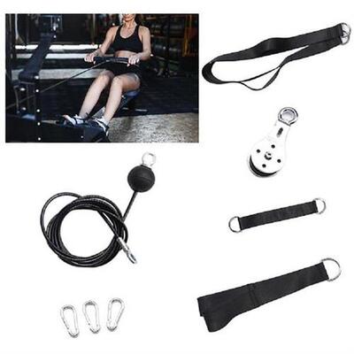Indoor fitness multifunctional pulley system triceps