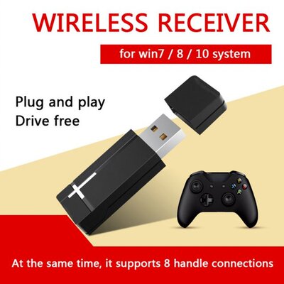 2.4GHz PC Gamepad Controller Adapter USB Laptops Joystick Wi