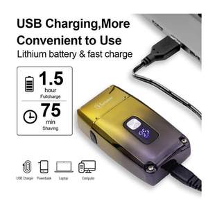 Upgraded Three-net Cutter Head Electric Whitener Washable Ra