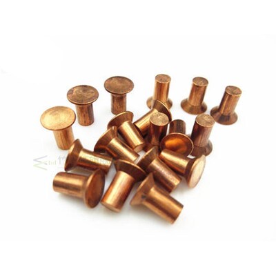 20pcs M4 countersunk head copper rivets flat headel solid ri