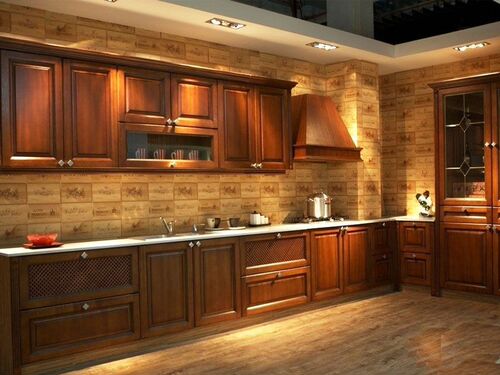 2017 Free design Customize American solid wood kitchen cabin