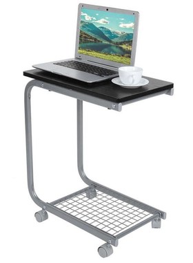 Household Mobile Sofa Side Table Computer Table with Wheels