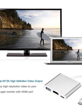 3 Dock Converter Type-c 3.1 To Hdmi Hub Usb-c 3-in-1 with PD