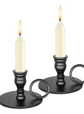 2 Pieces Vintage Long Candlesticks Dinning Tabletop