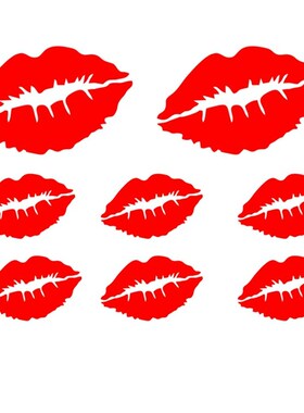 Car stickers flaming lips red lips kissing shade the