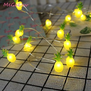 String Decor Pineapple Party 20Pcs Hawaii Light LED Luminous