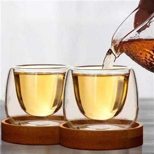 Bodum Design Double Wall Cup Teacup Bamboo Tray Set Anti-hot