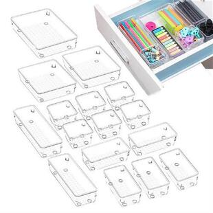 Transparent Desk Storage Box Drawer Organizers Jewelry