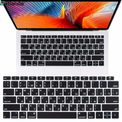 Keyboard-Cover Enter Russian Macbook Air Black A1932 Silicon