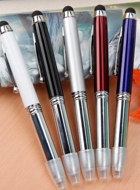 3in1 Capacitive Touch Screen Stylus Ballpoint Pen LED Flashl