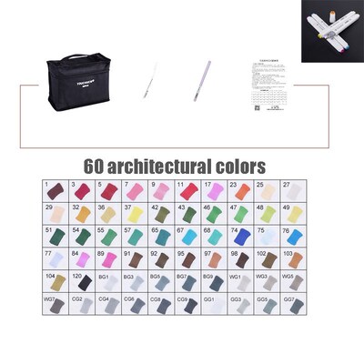 30/40/60/80 Color Markers Manga Drawing Markers Pen Alcohol