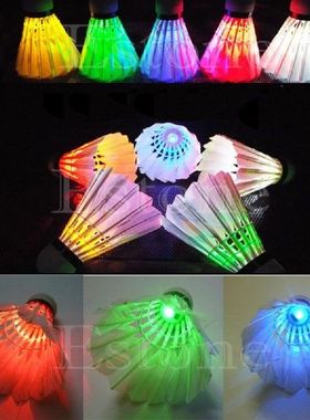 4 Pcs Birdies Lighting Dark Night Colorful LED Badminton