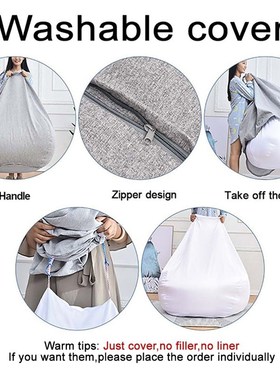 puff sofa Lazy Bean Bag Sofa Inner Bag Cover Without Filler