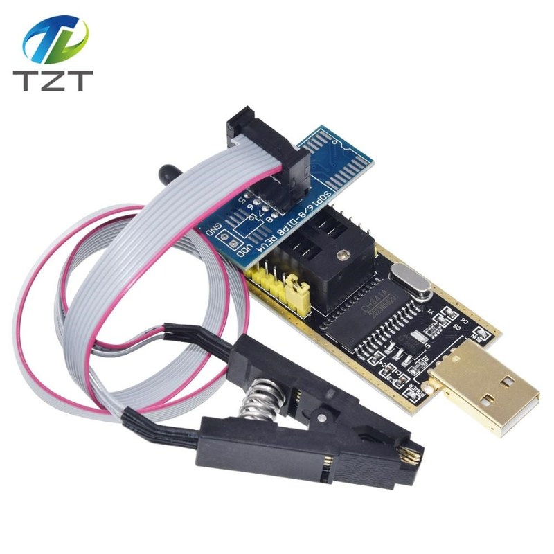 TZT CH341A 24 25 Series EEPROM Flash BIOS USB Programmer Mod
