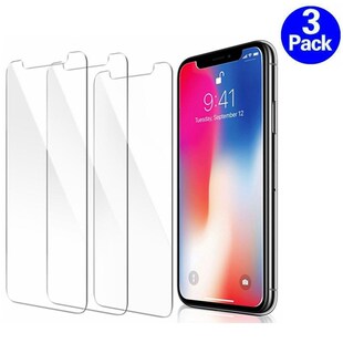 3PCS Screenprotector Tempered Glass for IPhone X XR XS Max 8