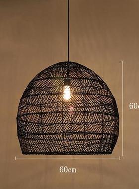Chinese Style Handmake Rattan Lamp Vintage Hanging Lamps Lof