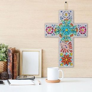 DIY Diamond Painting Cross Pendant Acrylic Art Mosaic Kit
