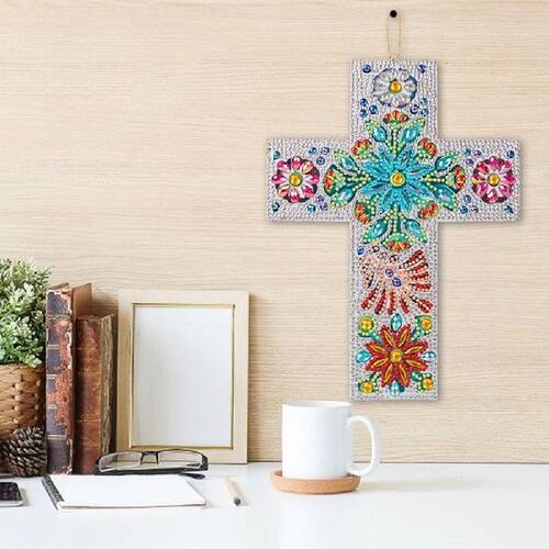 DIY Diamond Painting Cross Pendant Acrylic Art Mosaic Kit