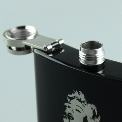 6oz Engraved Hip Flask Whisky Vodka Alcohol Drinkware Bottle
