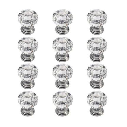 1Durable Clear Acrylic Door Knob Cupboard Draw Cabinet Pull
